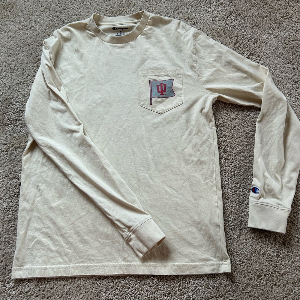 Champion Ivory Women’s Long Sleeve Tee IU Tailgate Crew